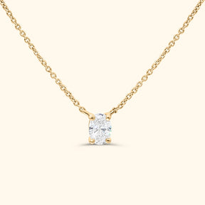 Ovale Diamant Ketting 0.7 ct | 14 Karaat Goud